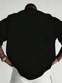 Men's 220g 100% Cotton ECKO UNLTD Iridescent Rhino Graphic T-Shirt,And Breathable Men's Sportswear, Suitable For Everyday Wear,Outings, Commuting. - 黑色 - 查看 3