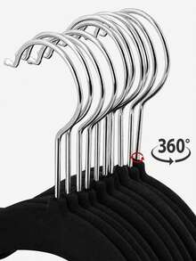 1 chiếc móc treo quần áo cao cấp phủ nhung, chống trượt, chắc chắn, bền bỉ, lý tưởng cho tủ quần áo. - Nhiều màu - Xem 6