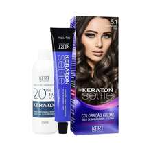 Keraton Selfie Hair Dye - Full Gray Coverage - Choose Your Color - 5.1 Light Brown Gray - View 1