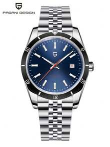 PAGANI DESIGN DESIGN 2026 Đồng hồ nam Seagull ST6 tự động cơ khí, thép không gỉ, chống nước, mặt kính sapphire PD-1821 - Màu xanh lam - Xem 1