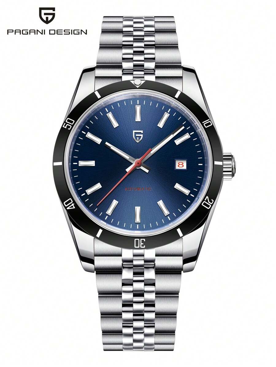 PAGANI DESIGN DESIGN 2026 Đồng hồ nam Seagull ST6 tự động cơ khí, thép không gỉ, chống nước, mặt kính sapphire PD-1821 - Màu xanh lam - Xem 1