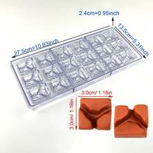 34pcs Chocolate Mold Set With 100pcs Chocolate Sticks, Home Kitchen Chocolate Candy Baking Tools, Pastry Making Supplies - Clear - View 36