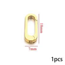 1 Bộ khóa lò xo bằng thép không gỉ 304, hình bầu dục/trái tim/hình chữ nhật dài, mạ vàng và bạc, thích hợp để tự làm vòng cổ, vòng tay và trang sức, chống dị ứng và chống oxy hóa. - Khóa cài (#2631) - Xem 11