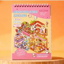 Hình dán phong cảnh sáng tạo dành cho học sinh, hình dán phong cảnh tự làm, hình dán đa phong cảnh thu nhỏ, hình dán trang trí sổ kế hoạch, giúp giảm căng thẳng và giết thời gian, sách hình dán, đồ dễ thương, sách tĩnh lặng - Nhiều màu - Xem 2