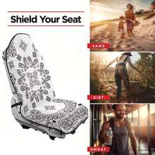 Car Towel Seat Cover, Sweating Non-Slip Premium Towel Carseat Cover Protector, Universal Soft Machine Washable Car Truck SUV Front Seat Cover For Gym Workout Beach Hiking 29.5 X 55.5 Inch 1Pcs/2Pcs - 樣式4 - 查看 4