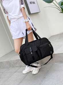 Travel Bag With Wet And Dry Separation Pocket, Travel Bag With Shoe Compartment, Business Travel, Fitness, Outdoor, School Supplies, Student, Holiday, Overnight Bag With Shoe Bag - Multicolor - View 11