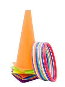 19件/21件/31件户外投掷球多人游戏，集体套圈游戏，团队建设训练器材，儿童节派对游戏道具，嘉年华套圈多人游戏，家庭儿童游戏 - 彩色 - 查看 11