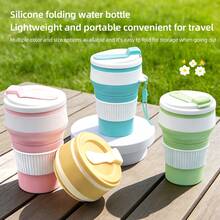 Foldable Pet Water Bowl, Silicone Portable Cat Dog Drinking Cup Outdoor Water Bottle - Multicolor - View 1