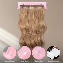 AliLeader 假发片架 假发片挂钩 发片固定器 编发架 带2个吸盘，设计用于牢固地固定超宽发片，包括光环式发片、手工编织发片、珠饰发片和整束发片。 - 1PC - 查看 5