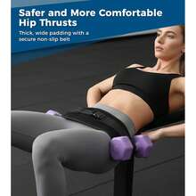 Đai tập đẩy hông Balance, đai tập đẩy hông chịu lực cao kèm tạ, đai tập cầu mông, đai tập đẩy hông có đệm chống trượt dùng cho phòng tập hoặc tập tại nhà, đai tập đẩy hông kèm tạ tay và tạ ấm. - màu đen - Xem 3