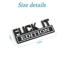 IT Edition 3D Car Sticker For Fender Bumper Cool Metal Badge Decal In Black For SUV Truck Exterior Decoration Vehicle Replacement Accessory For Men Women - 黑白 - 查看 2