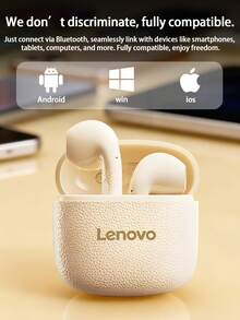 Lenovo EA166 Bluetooth 5.4 Earphones: High-Quality Sound, Smart Super-Clear Call Noise Cancellation, IPX5 Waterproof And Sweat-Proof Rating, Ultra-Low Latency. - Cherry Blossom White - View 10