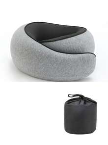 1 Memory Foam U-Shaped Pillow, Neck Pillow, Travel Pillow, Solid Color, Breathable Mesh Fabric, Built-In Storage Bag, Ergonomic Design, 360 ° Surround Support, Detachable Cleaning, Essential For Business Travel Such As Flying, Camping Nap Tool - Multicolor - View 19