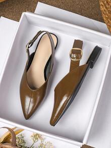 Dép xăng đan đế bằng nữ, mẫu mới Xuân/Hè 2026, đa năng, đế mềm, kiểu La Mã, cỡ lớn 41-43. - màu nâu - Xem 11