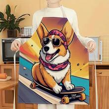 1 chiếc tạp dề họa tiết mèo, tạp dề in hình ngộ nghĩnh, thời trang, tạp dề nhà bếp, nấu ăn, dọn dẹp, tạp dề gia đình sáng tạo. - Nhiều màu - Xem 16