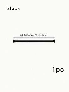 1pc Stainless Steel Telescopic Shower Curtain Rod, No Drilling Required, Curtain Rod, Closet Rod, Tension Rod, Clothes Drying Rod, Suitable For Bathroom, Living Room, Balcony, Partition, Door Curtain, Kitchen, Bathroom Accessories - Telescopic Pole - View 21