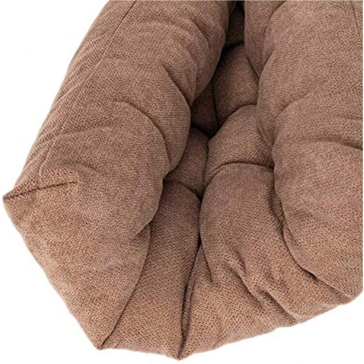 Juego de 4 cojines de silla para sillas de comedor almohadillas para orejas de silla y alfombrilla con lazos para asiento de cocina y computadora 4 unidades 17 x 16 pulgadas café - C y f - Añade 7