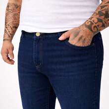 EVOLUTION PLAY Men's Plus Size Jeans 48 To 58 Lycra Slim XXG - 暗黑經典 - 查看 4