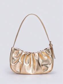 1 chiếc túi đeo vai nữ màu vàng và trắng đính sequin, kiểu dáng thời trang và thanh lịch, túi dự tiệc cao cấp. - Vàng - Xem 5