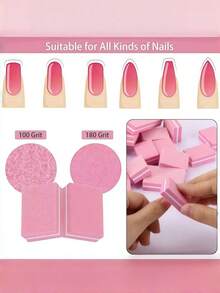 50 miếng dũa móng tay hai mặt, mút xốp mini. - Nhiều màu - Xem 6