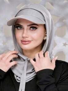 Khăn trùm đầu có mũ, khăn giữ ấm cổ, mũ che kín đầu, mặt nạ chống tia UV đa năng dành cho phụ nữ Hồi giáo, phù hợp cho mọi mùa. - khăn quàng cổ - Xem 7