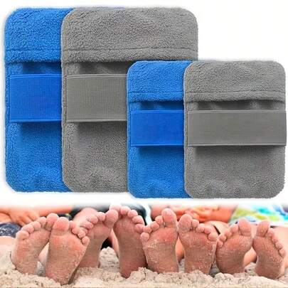 1pc Reusable Microfiber Sand Removal Bag, Quick Dry Sand Cleaning Bag For Feet, Hands, Body, Soft & Fluffy To Shake Off Sand, Lightweight & Portable Travel Bag, Ideal For Beach Vacation, Sand Castle, Beach Volleyball, Picnic Camping, Pool Rest, Summer & Spring Holiday, Cruise Travel, Outdoor Water Activities, Essential Beach Accessory For Adult & Family Travel Gift