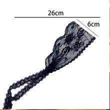1pc White Lace Eye Mask, Sexy Lace Semi-Transparent Eye Mask, Women's Lingerie Accessory, Suitable For Gatherings, Parties, Roleplay - Black - View 4