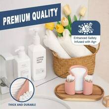 1个桌面化妆品收纳盒，可放置棉签、牙签、牙线和纸杯 - 多色 - 查看 3