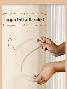 1 chiếc móc treo quần áo cao cấp phủ nhung, chống trượt, chắc chắn, bền bỉ, lý tưởng cho tủ quần áo. - Nhiều màu - Xem 7