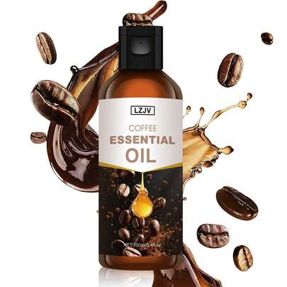 LZJV 100ml 100% Olio essenziale di caffè naturale puro, 100% biologico, multiuso per pelle, capelli, viso, corpo, unghie, ciglia