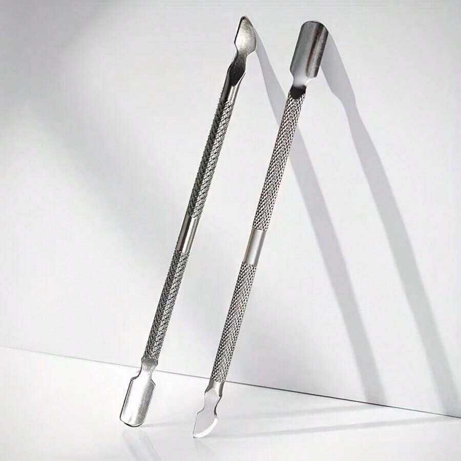 1pc Dual-Ended Cuticle Pusher, Stainless Steel Nail Cleaner Tool For Nail Care, Manicure, Nail Trimmer, Nail Technician Use