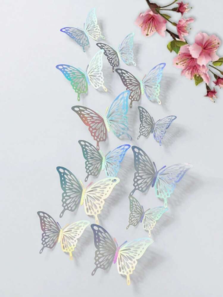 Hình dán tường bướm 3D trang trí cao cấp tự dính, thích hợp cho trang trí nhà cửa, đám cưới, lễ hội, tiệc tùng lớn, tụ họp, trang trí nhà cửa. - Xem 14