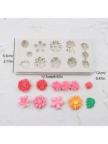 Khuôn silicon đa năng tự làm hình hoa và hoa hồng, tạo hương thơm. - hoa - Xem 2