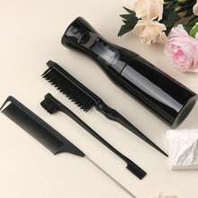 3pcs Watering Can Comb Set, Includes 1 Back Brush, 1 Hair Brush, 1 Rat Tail Comb, Smooth Grooming Set For Baby Hair - Pink - View 4