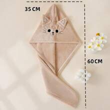 Set de 2 toallas con orejas de gato de secado rápido - Turbante de microfibra de colores mixtos, súper absorbente y anti-frizz, gorro de ducha para cabello largo, accesorio de spa en casa de grado salón - Multicolor - Ver 11