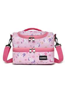 1pc Dinosaur Themed Insulated Lunch Bag, Unisex, Cute Insulated Lunch Box Set With Handle And Detachable Shoulder Strap, Reusable, Insulated Lunch Bag Set With Detachable Shoulder Strap Cooler Bag Waterproof Large Capacity Picnic Outdoor Picnic Bag Lunch Bag For Women School Supplies Camping Essentials - Multicolor - View 21