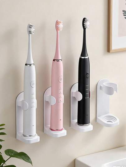 1pc Electric Toothbrush Holder, Wall-Mounted Home Toothbrush Holder, Home Bathroom Decor, Autumn Decor, Back To School Season