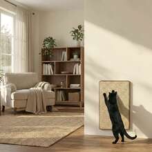 1 tấm lót cào móng cho mèo bằng sợi sisal, gắn tường, bền chắc, không rụng lông, bảo vệ ghế sofa, đồ chơi cào móng cho mèo, có thể dán ở bất cứ đâu, thiết kế gọn gàng, bảo vệ an toàn cho ghế sofa, được làm từ chất liệu sisal bền chắc. - 30*60cm - Xem 2