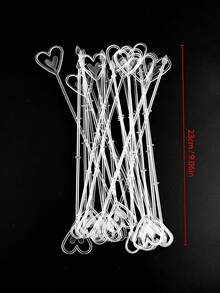 50 chiếc kẹp thiệp hình hoa trái tim - Chất liệu nhựa bền, đa chức năng, hoàn hảo cho đám cưới, Ngày Valentine, lễ đính hôn, tiệc cô dâu và các dịp khác. - Nhiều kiểu dáng - Xem 6