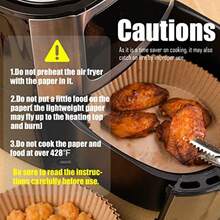 50/100/200pcs Square Round Disposable Air Fryer Liners, 6.3in 8in Oil-Proof Non-Stick F Paper Liners Pots, Baking Basket Bowls, Cooking Baking Trays, Air Fryer Oven Accessories, Baking Tools, Kitchen Gadgets, Kitchen Essentials - Upgraded Version - View 11