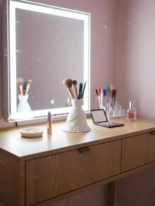 1个极简新娘化妆刷收纳盒，新娘桌面整理盒，多功能化妆刷、香水、化妆工具收纳管，文具、笔筒，适合作为婚礼回礼、节日礼物、独特礼物、返校礼物、母亲节礼物、周年纪念礼物 - 彩色 - 查看 4