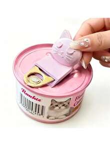 1 Abrelatas con forma de gato lindo para abrir latas de comida y bebidas mientras protege las uñas, perfecto para mujeres que cuidan sus uñas, adecuado para herramientas de cocina de plástico para latas de comida para gatos/perros. El abridor de botellas multiusos es un artículo imprescindible en la cocina - Ver 7
