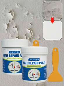 白色墙面修补膏 - 快速修补墙面裂缝和钉孔，轻松修复划痕。墙面污渍修补遮盖膏，墙面剥落修补剂，防水裂缝修补剂 - A - 查看 3