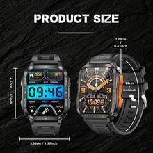 GAWSUG 2026 Men's Smanrt Watrch With Built-In 430 MAh Battery, 1.95 Inch HD Full Touch Display, Wireless Call Answering, Message Remninder, LED Flashighnt,100+ Sport Modes, Multiple Dials, Weather, Music Control - View 6