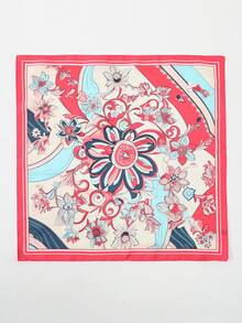 1pc New Arrival Bandana With Fashionable Fresh Geometric Print Pattern, Neckerchief Headscarf - Multicolor - View 11