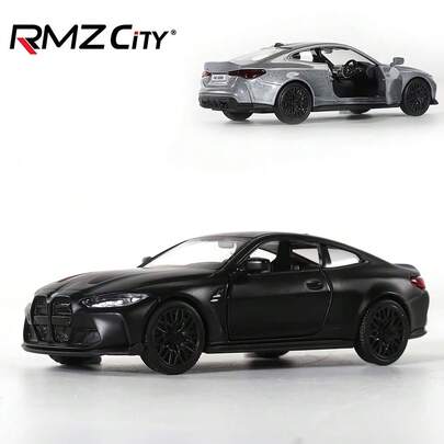 RMZ City 1:36 Alloy BMW M4 CSL Sports Car Model, Children's Toy Car, Friction Powered, Collectible Decoration, Birthday Gift For Boys