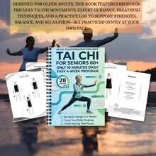Tai Chi Practice Book Suitable For Elderly And Beginners - Spiral Bound, Includes Progressive Daily Exercises, Gentle Fitness Routines, Training And Practice, Step-By-Step Tai Chi Guide - A - View 2