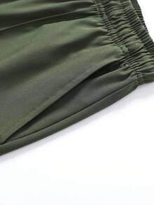 Men's Lightweight Outdoor Sports Pants, Straight Leg Jogging Trousers, Casual Drawstring Waist Thin Sports Pants, Spring/Summer - Army Green - View 8