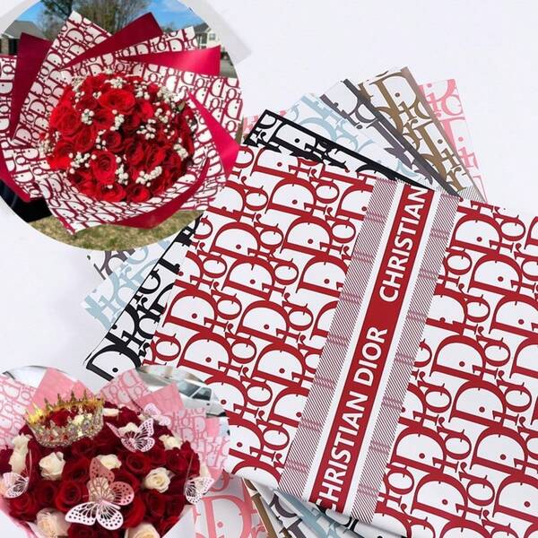 M.Dior 10pcs Waterproof Flower Wrapping Paper, Fashionable And Elegant, Suitable For Valentine's Day, Easter, Mother's Day, Father's Day, Wedding, Birthday, Anniversary, Graduation Ceremony, Bridal Party And Proposal Gifts. Applicable For DIY Decoration, Gift Packaging And Floral Arrangement, Ideal For Florists And Home Use. High-Quality Material, Stylish Design, Suitable For Various Occasions And Holiday Gifts.