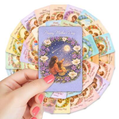 36 Pieces. Watercolor Floral Mother's Day Greeting Card. Heartwarming Family-Themed Illustrated Holiday Gift Card. The Perfect Gift For Mothers.